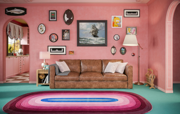 simpsons wes anderson living room