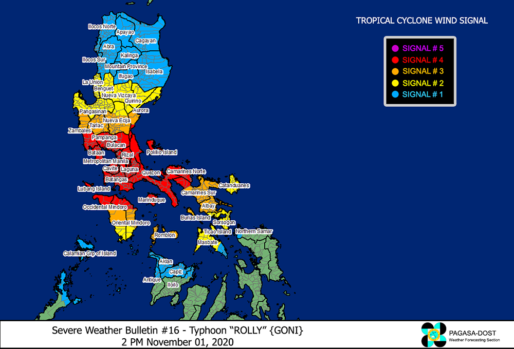 Typhoon Rolly 2pm