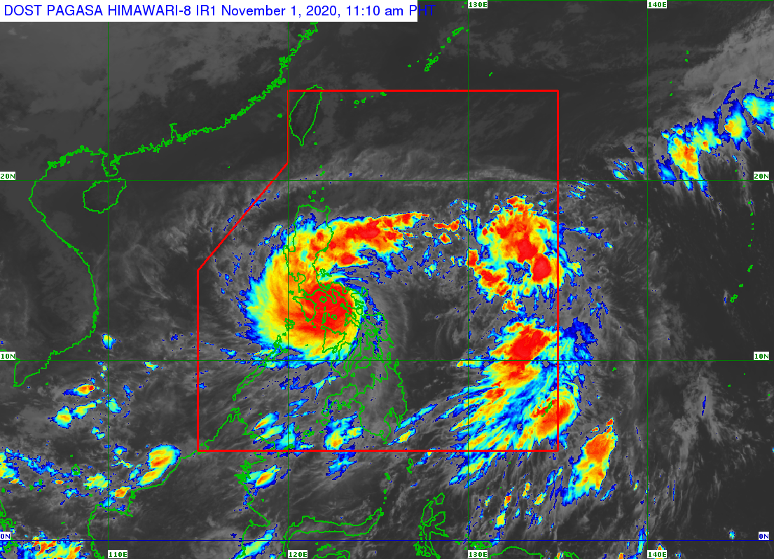 Here are the Updated Typhoon Signals, as of November 1, 11AM When In