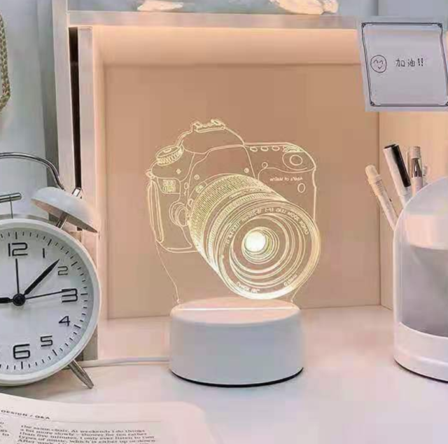 Camera 3D Optical Illusion Lamp