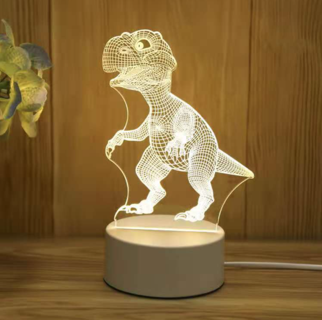 Dinosaur 3D Optical Illusion Lamp