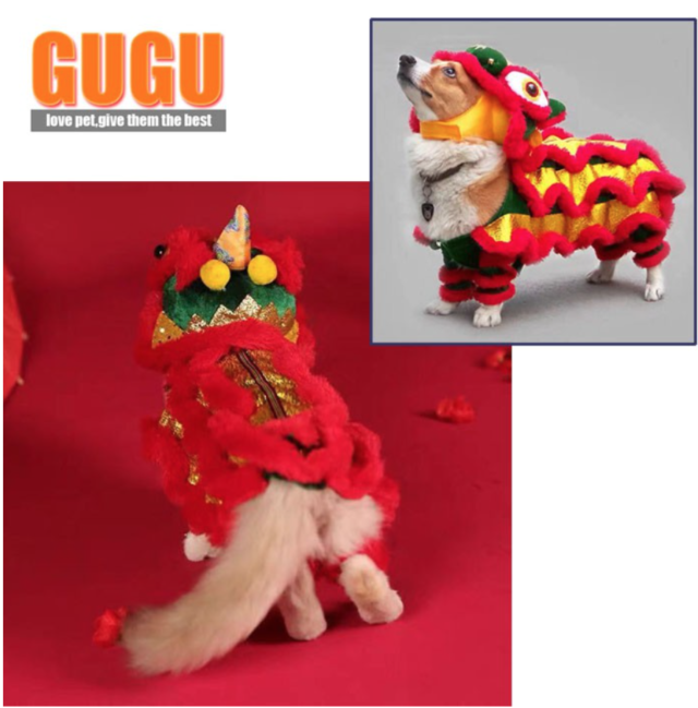 Pet Costumes for Dogs Lion Dance