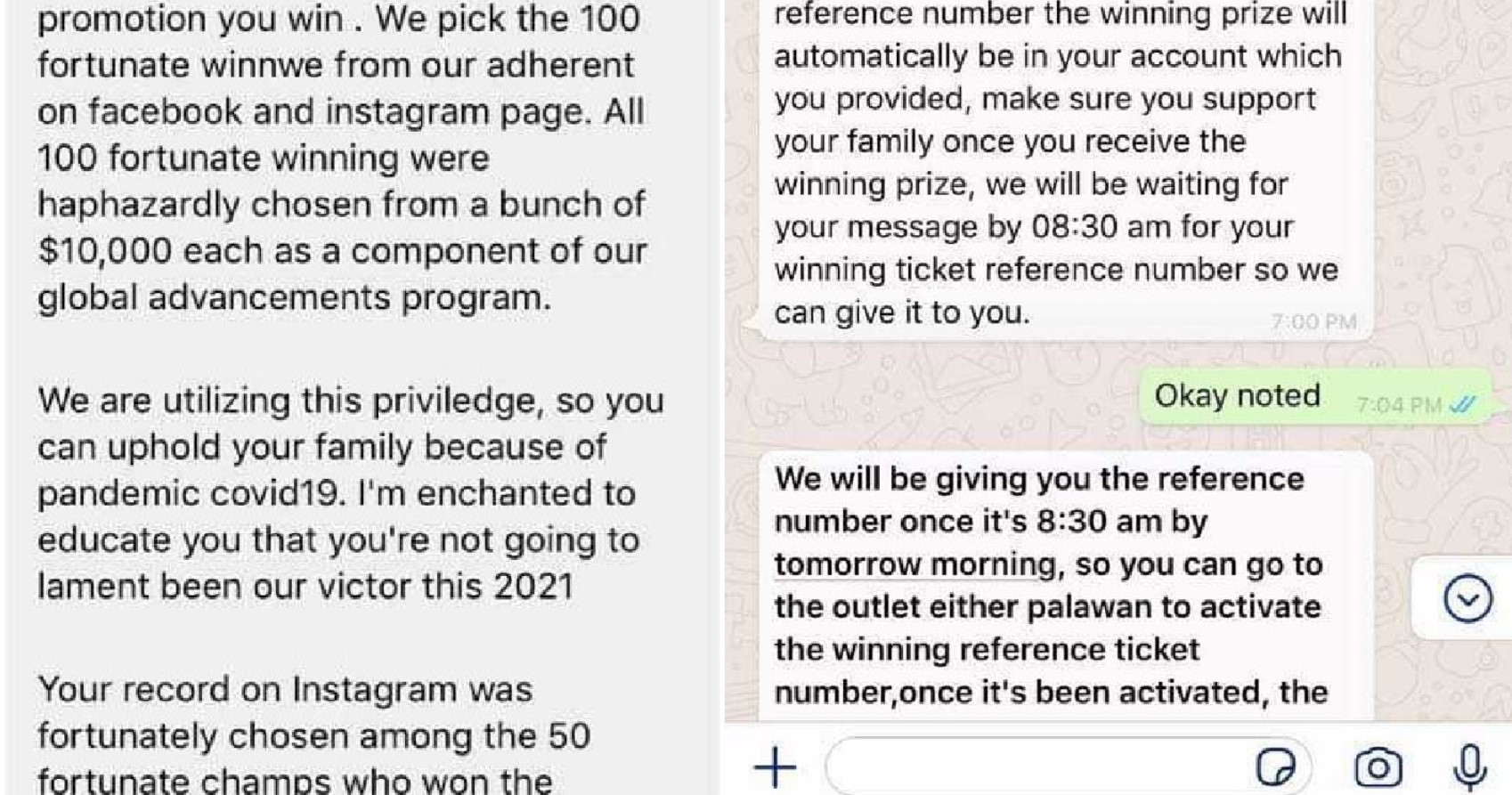 Scam posing as WIM cover