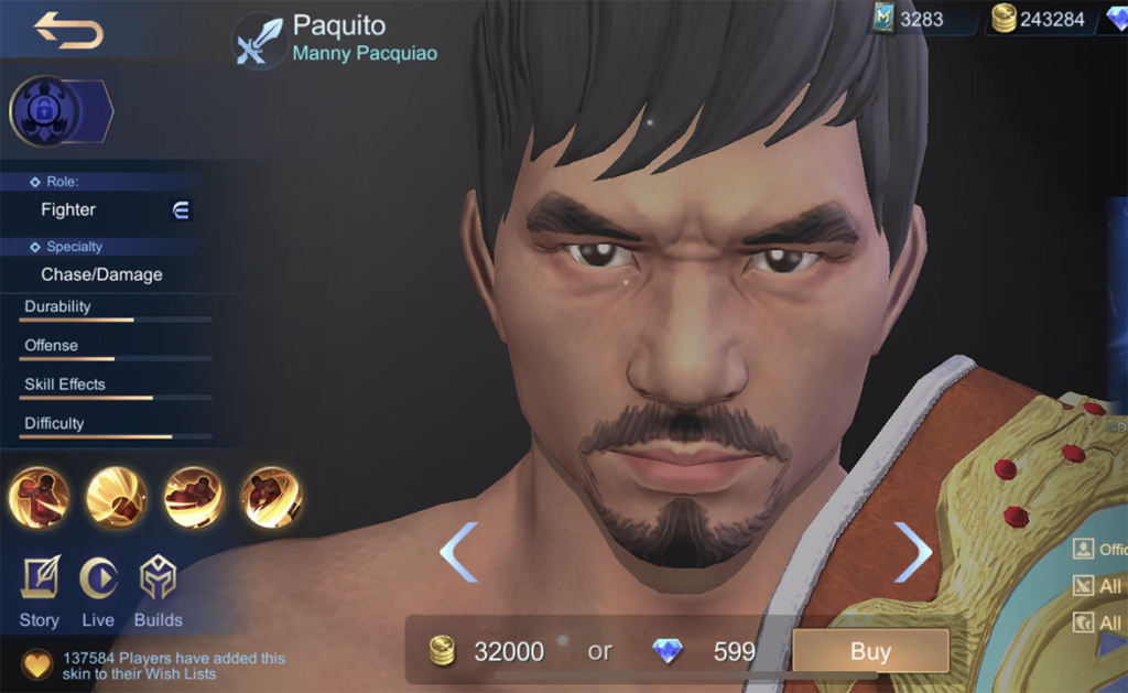 Manny Pacquiao Mobile Legends Skin 2