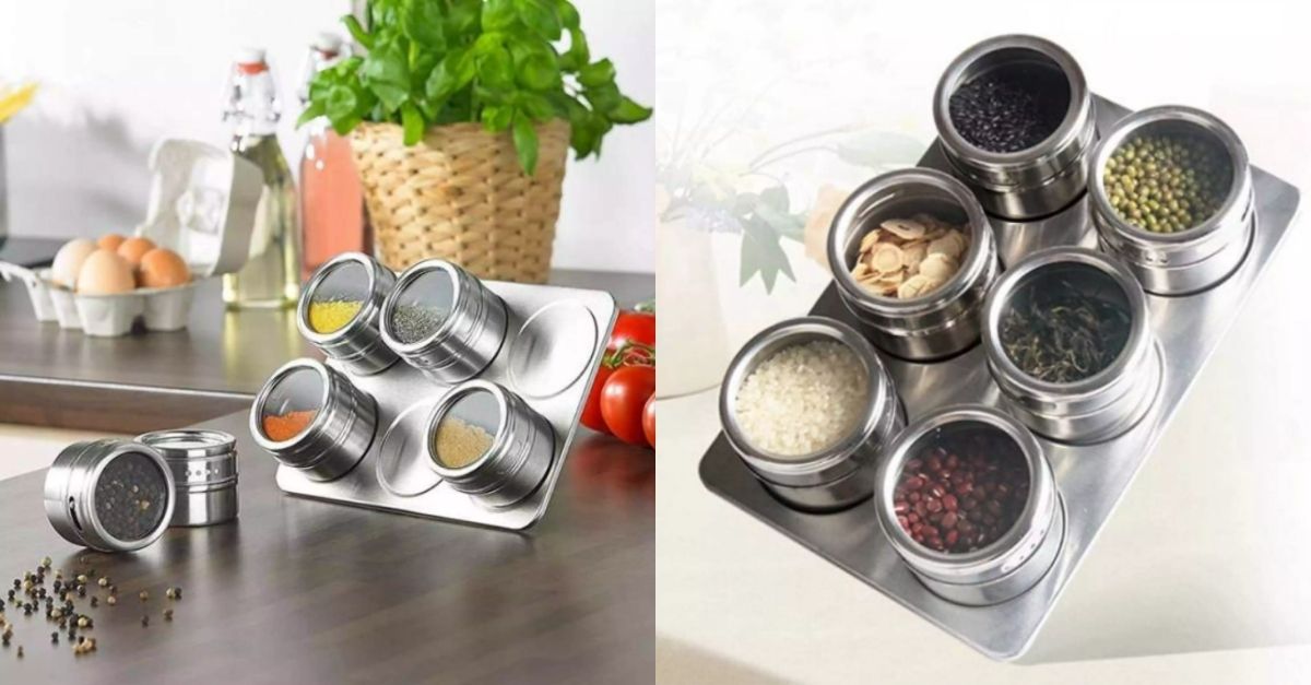 magnetic spice jars