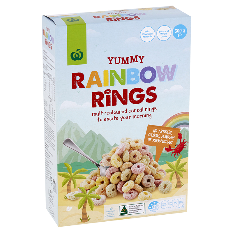 Woolworths Rainbow Rings Cereal