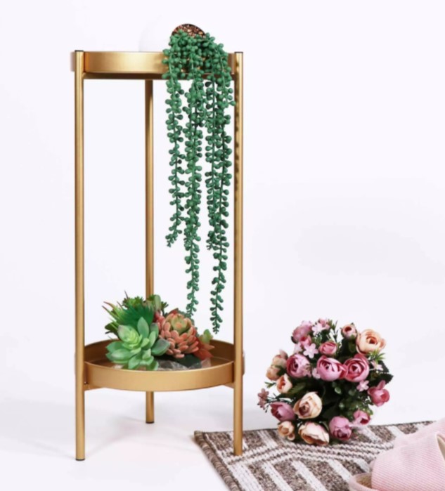 Minimalist Gold Furniture to Get for an Elegant Home 5 gold plantstand