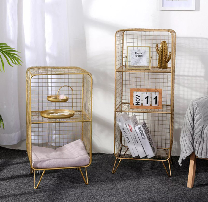 Minimalist Gold Furniture to Get for an Elegant Home 1 gold shelf