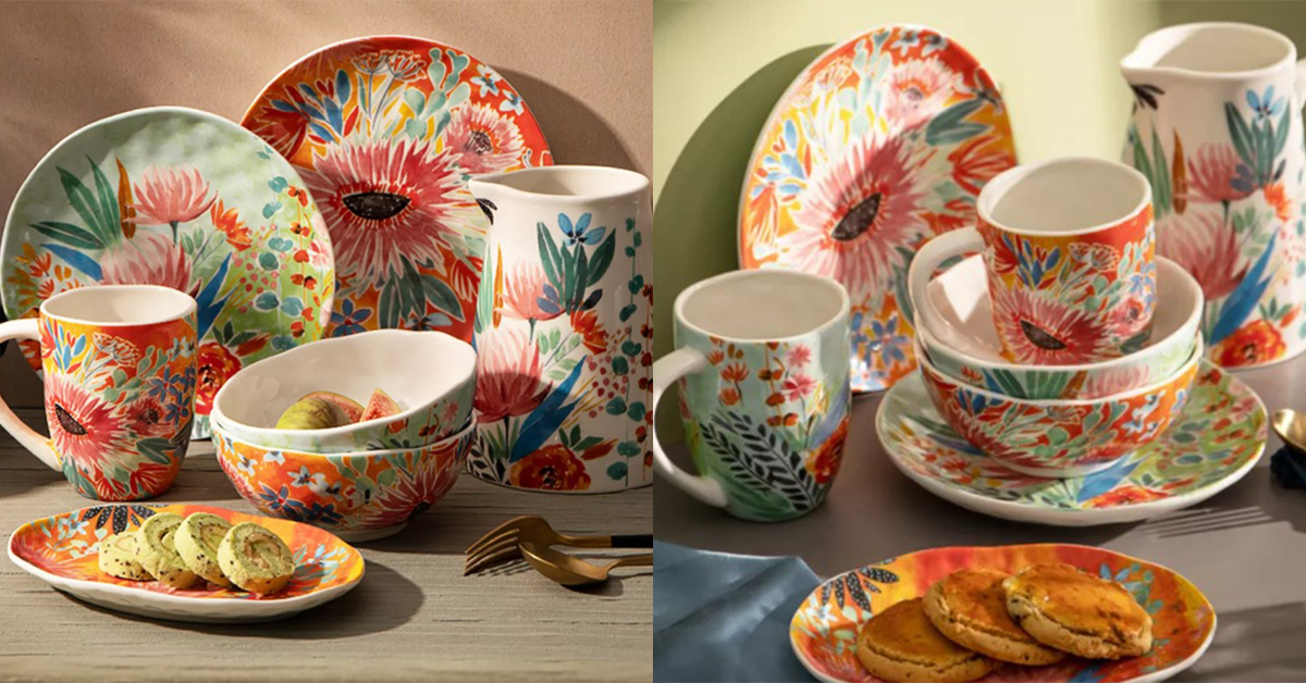 floral plates