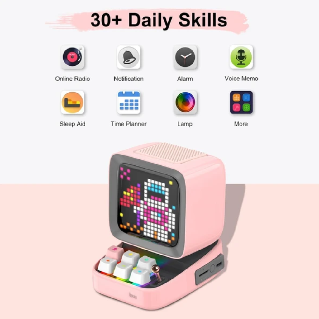 Divoom Ditoo Plus Pixel Art Speaker Pink main 4