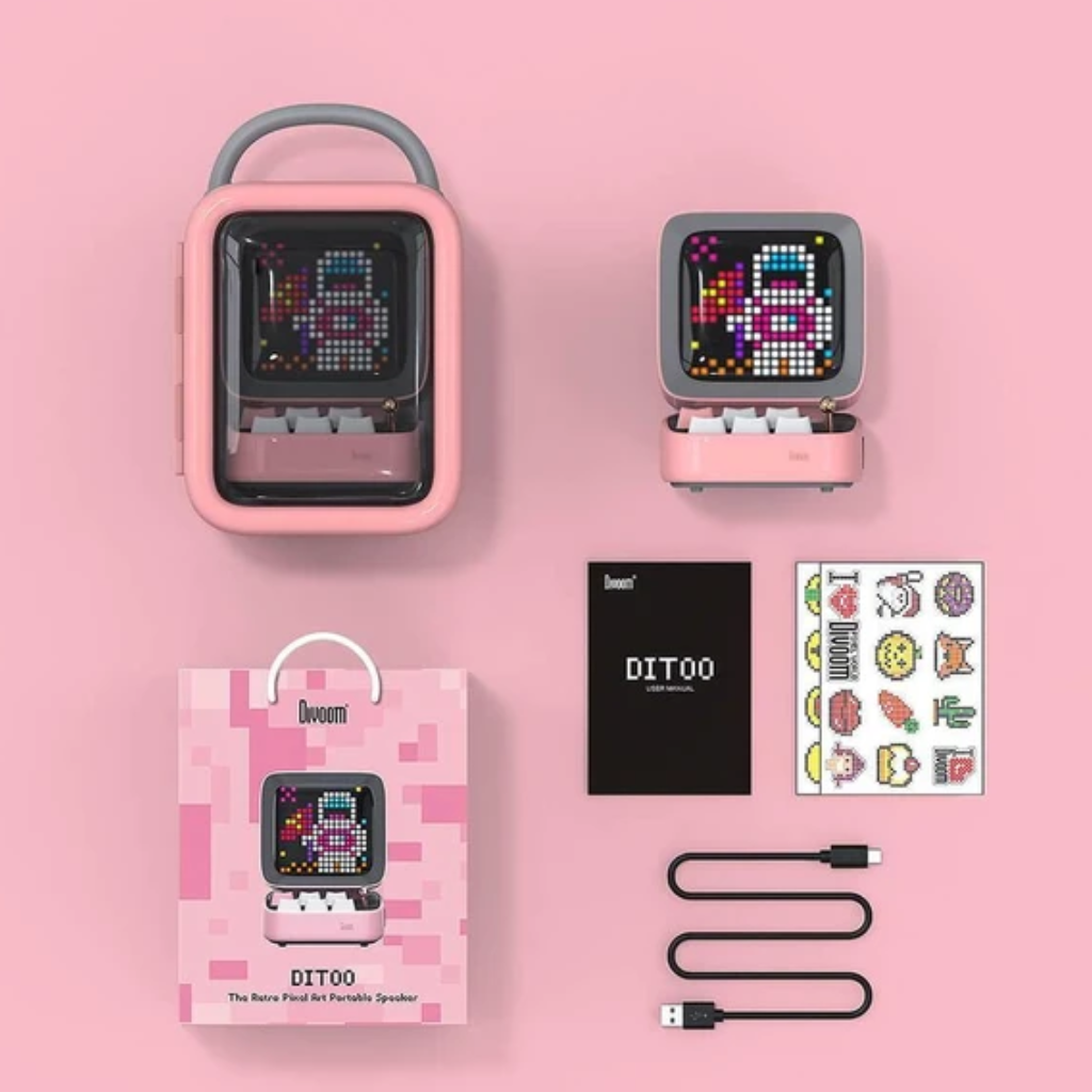 Divoom Ditoo Plus Pixel Art Speaker Pink main 5