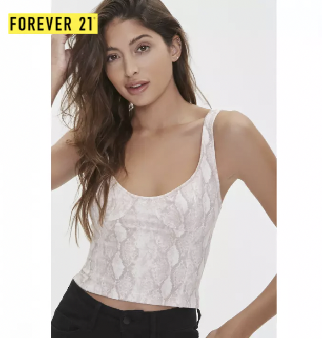 Forever 21 Womens Snake Print Tank Top