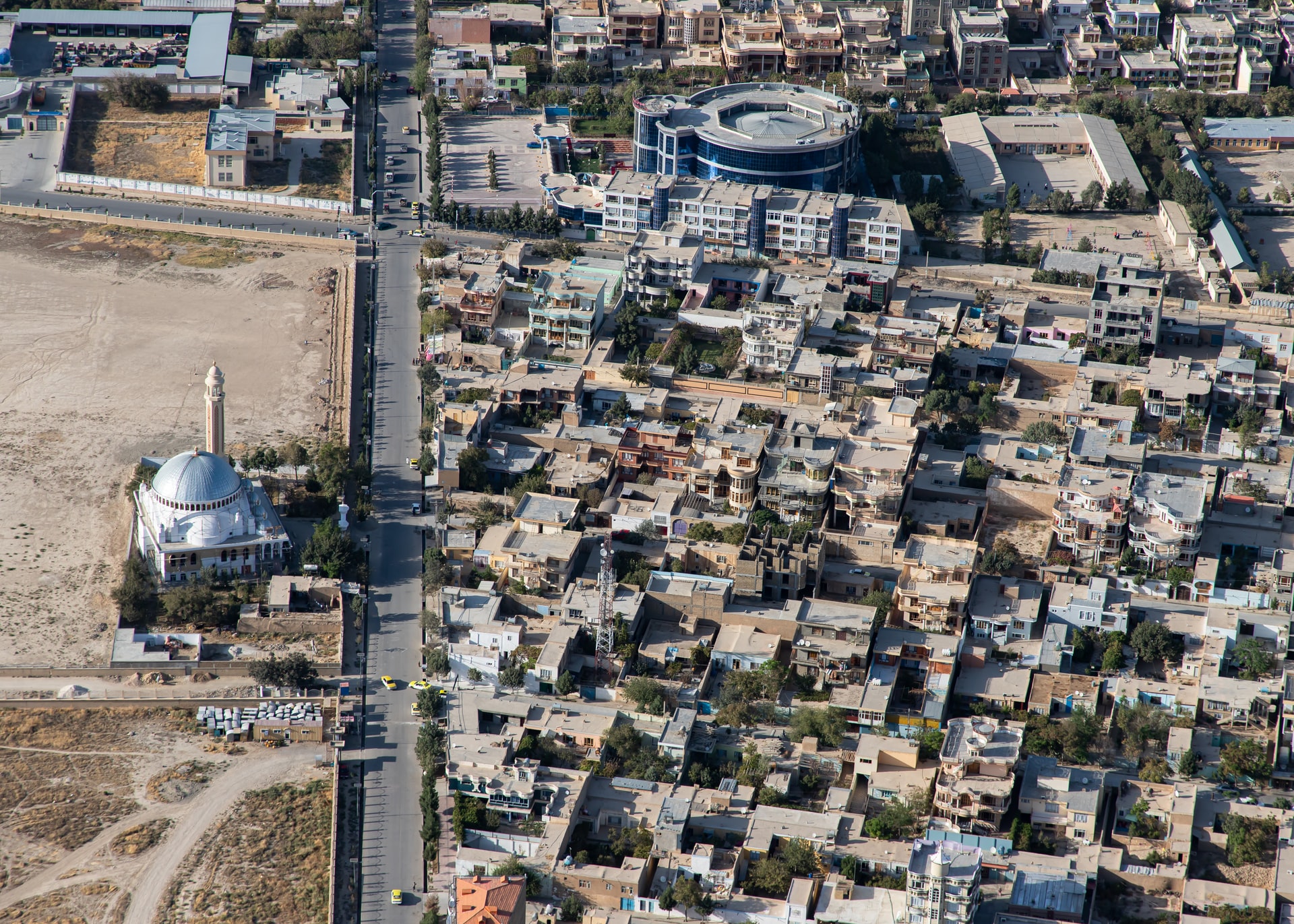 Aerial view of Mazar I Sharif City, Afghanistan. Photo by Marko Beljan, Unsplash