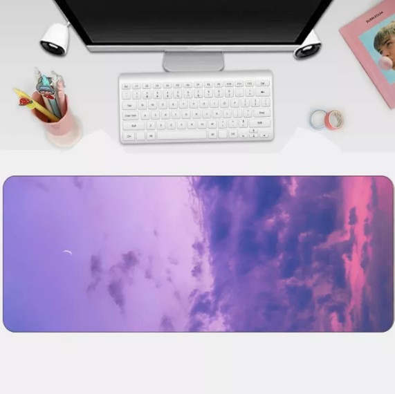 purple desk mat