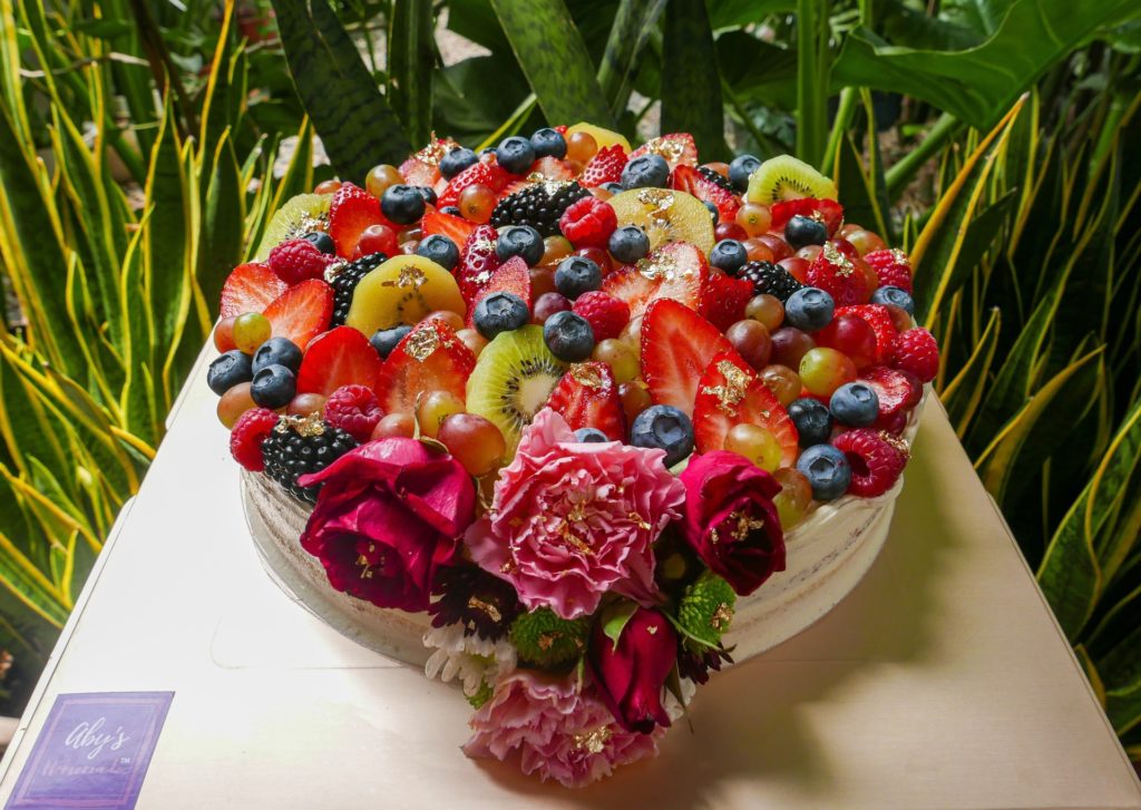 Abys Homemade Floral Fruity Cake