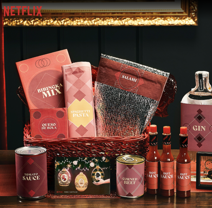 Most Wanted Noche Buena Basket by Red Notice Netflix e1637821013432