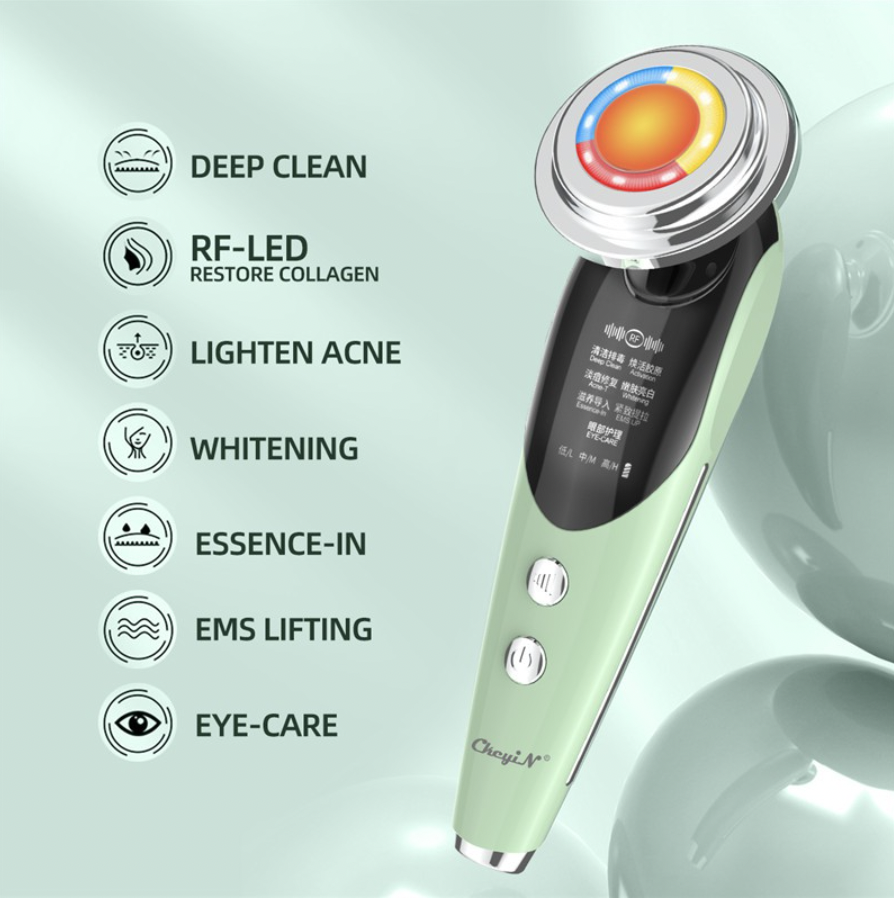 Ckeyin 7 in 1 EMS Facial LED Light Therapy