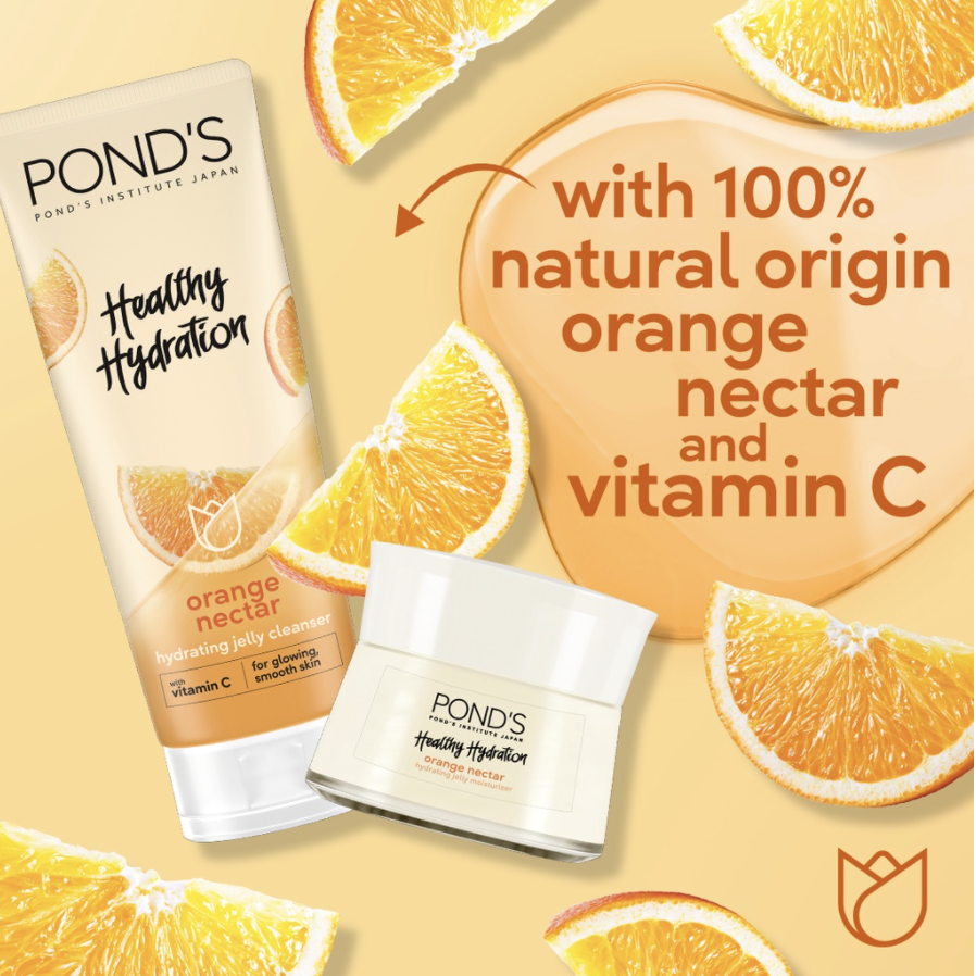 PONDS Hydrating Jelly Orange Nectar Facial Wash and Moisturizer
