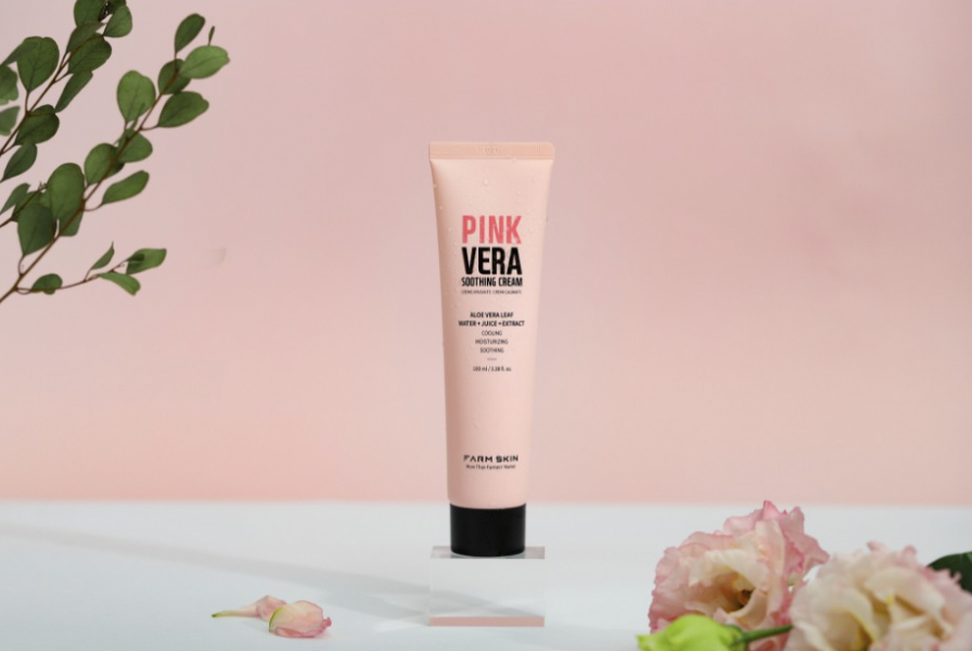 Super Food Pink Vera Soothing Cream for Redness and Sunburns Farmskin