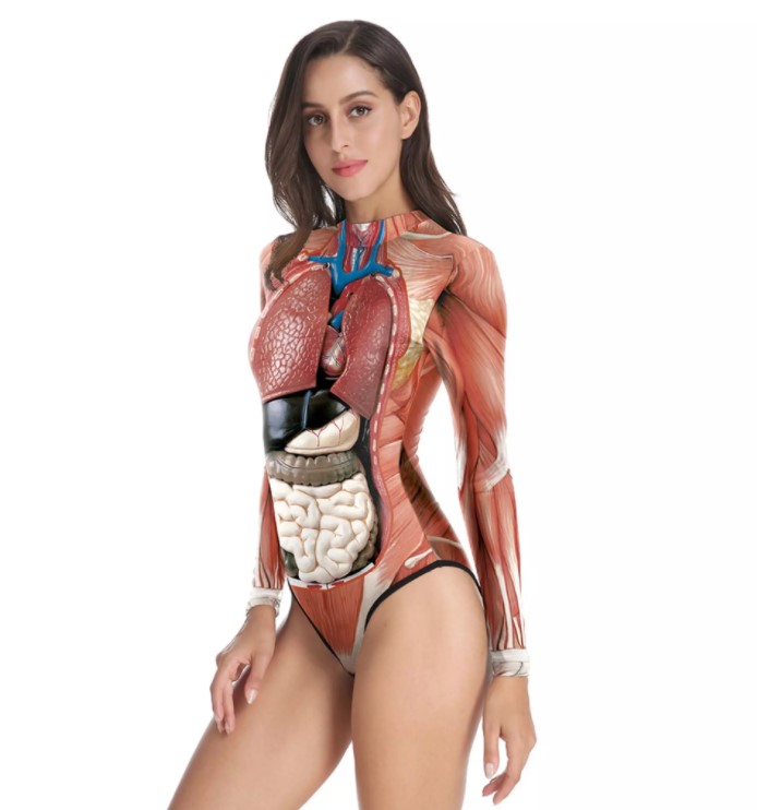 human anatomy swimsuit