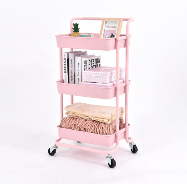 pink trolley cart