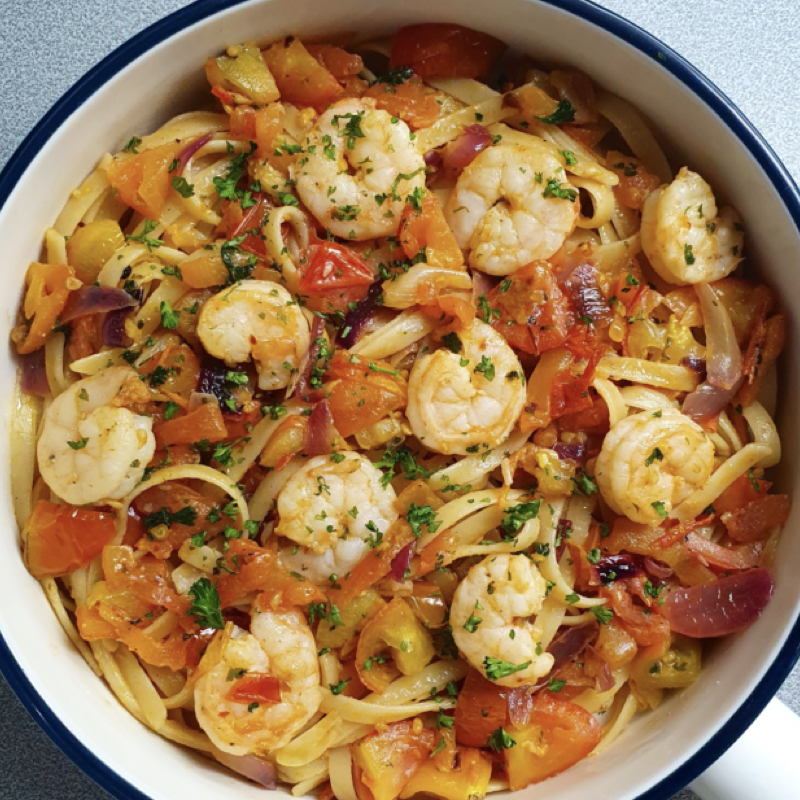 Fresh Tomato Shrimp Pasta