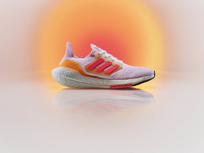 Adidas Ultraboost 22 for the female foot Flash Orange color