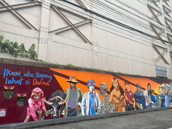Darna mural at the ABS CBN compound