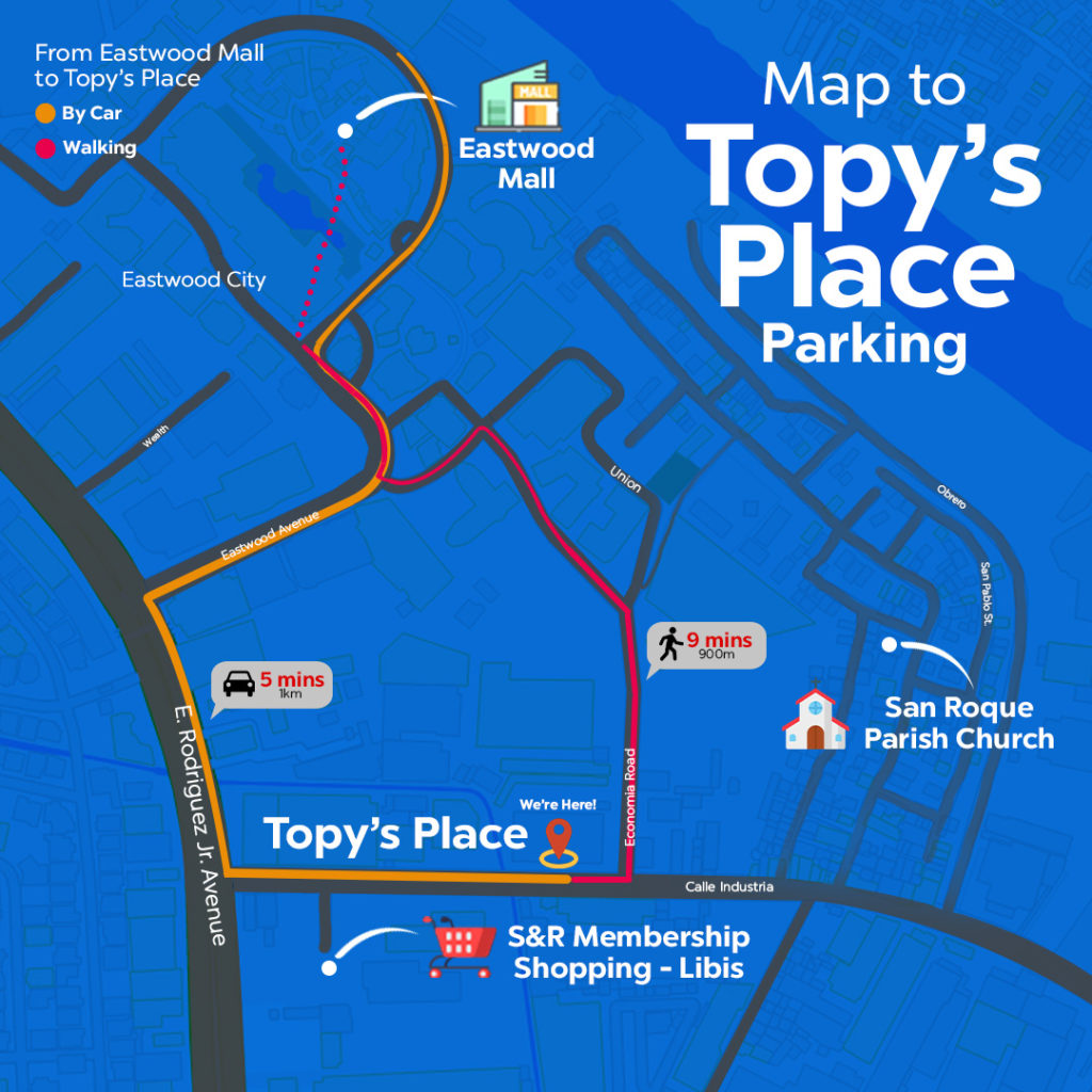Topys Place Map