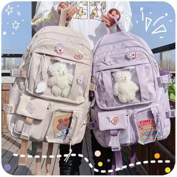 oversized pastel backpack