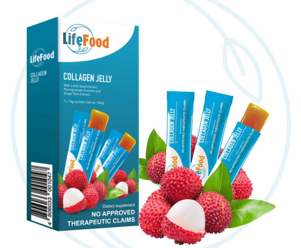 LifeFood Collagen Jelly has a sweet refreshing lychee flavor 2
