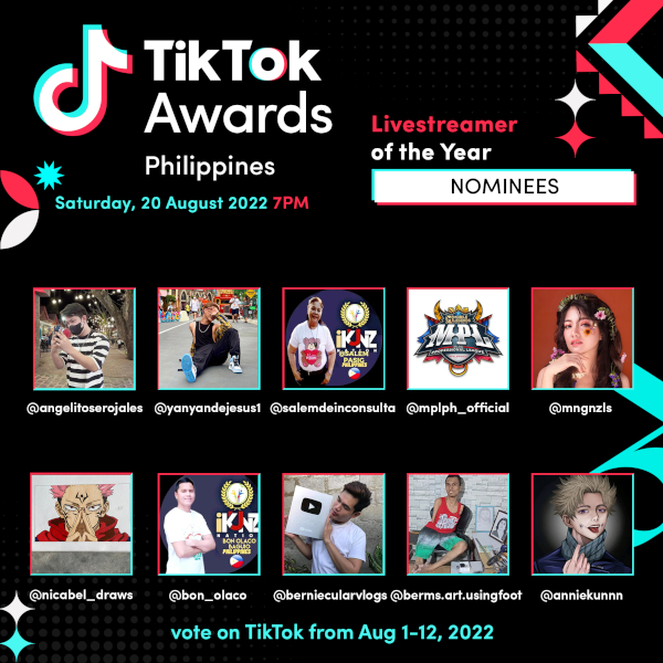 Meet The Nominees Of The Tiktok Awards Philippines 2022 7 Livestreamer of the Year