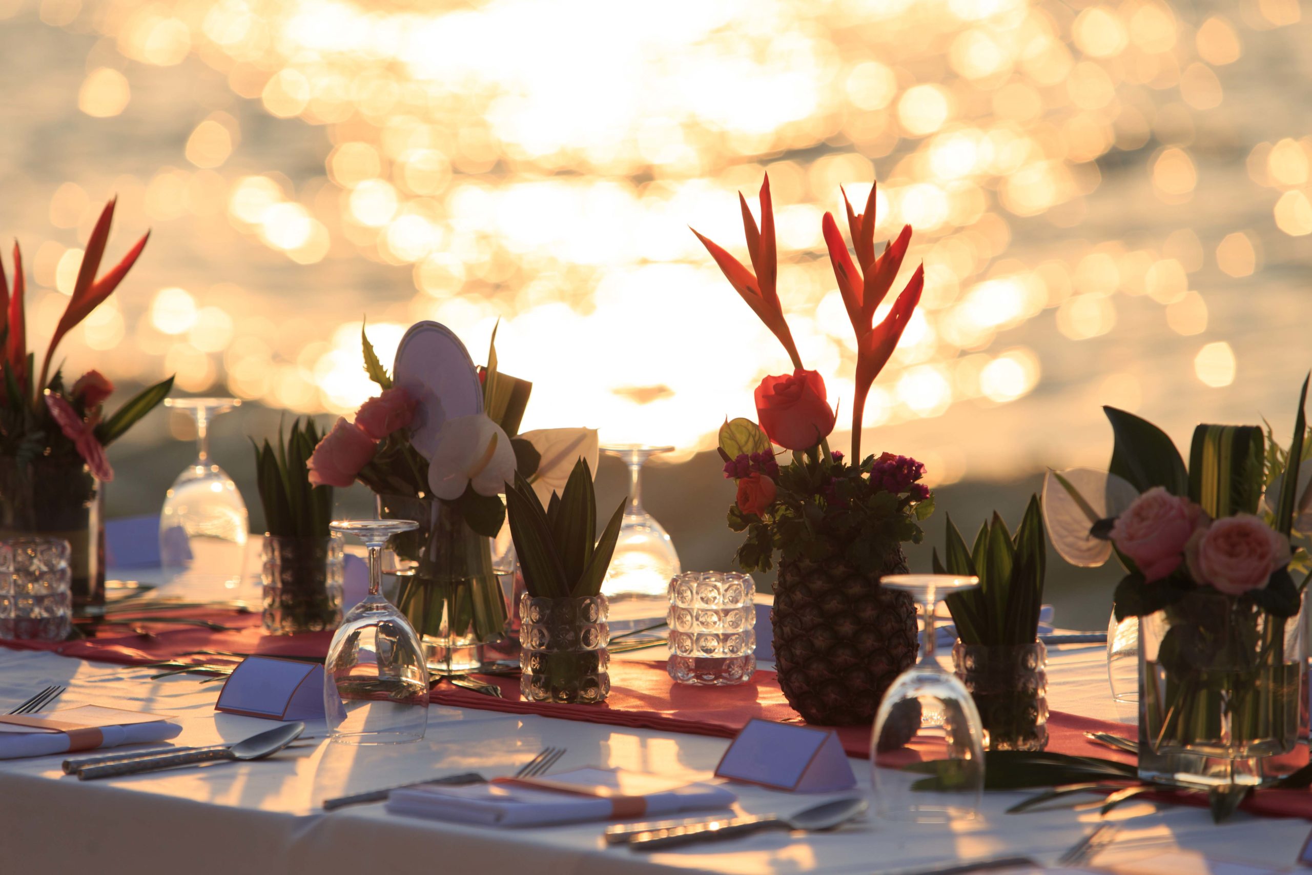 Dinner by the beach scaled