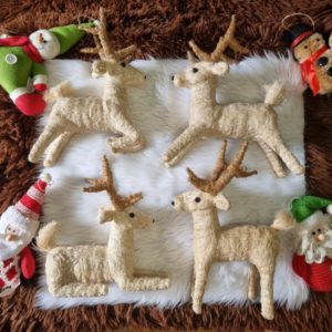 Handmade Abaca Reindeer Decor