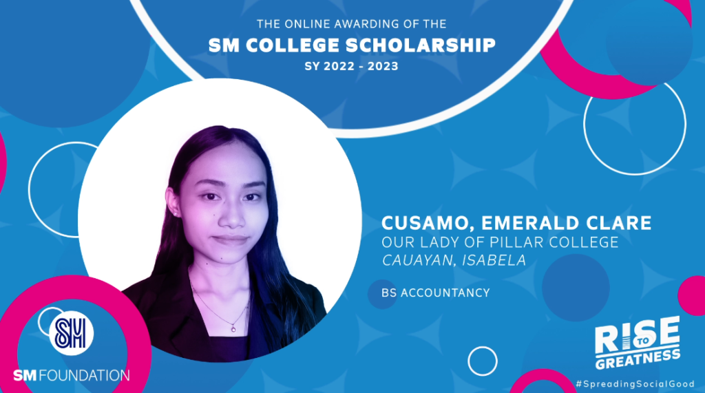 SM Scholar Emerald Clare Cusamo