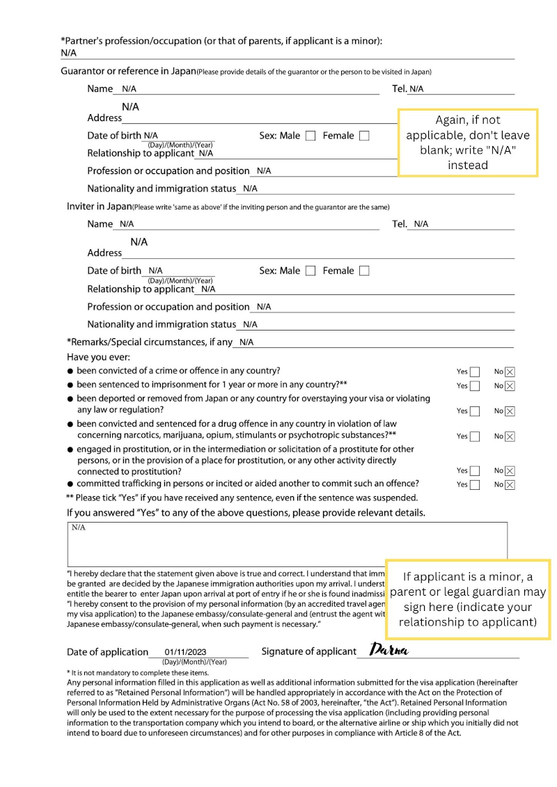 Japan Visa When In Manila Example page 2 2