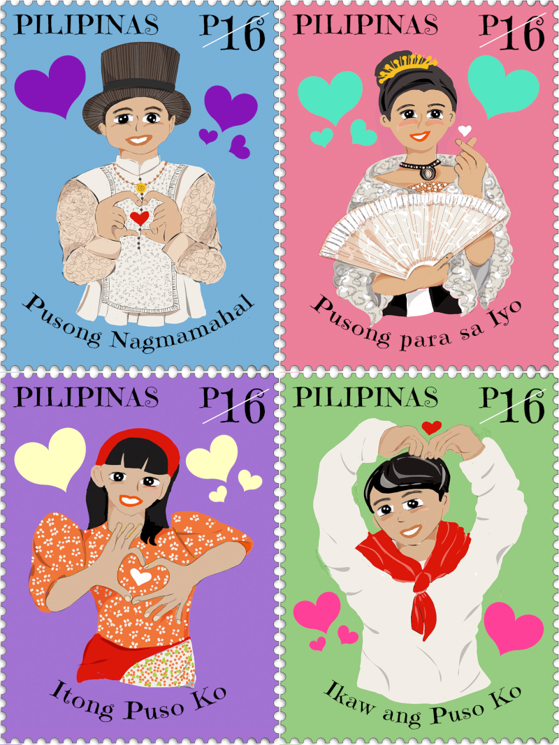 Valentines Day 2023 Post office stamps