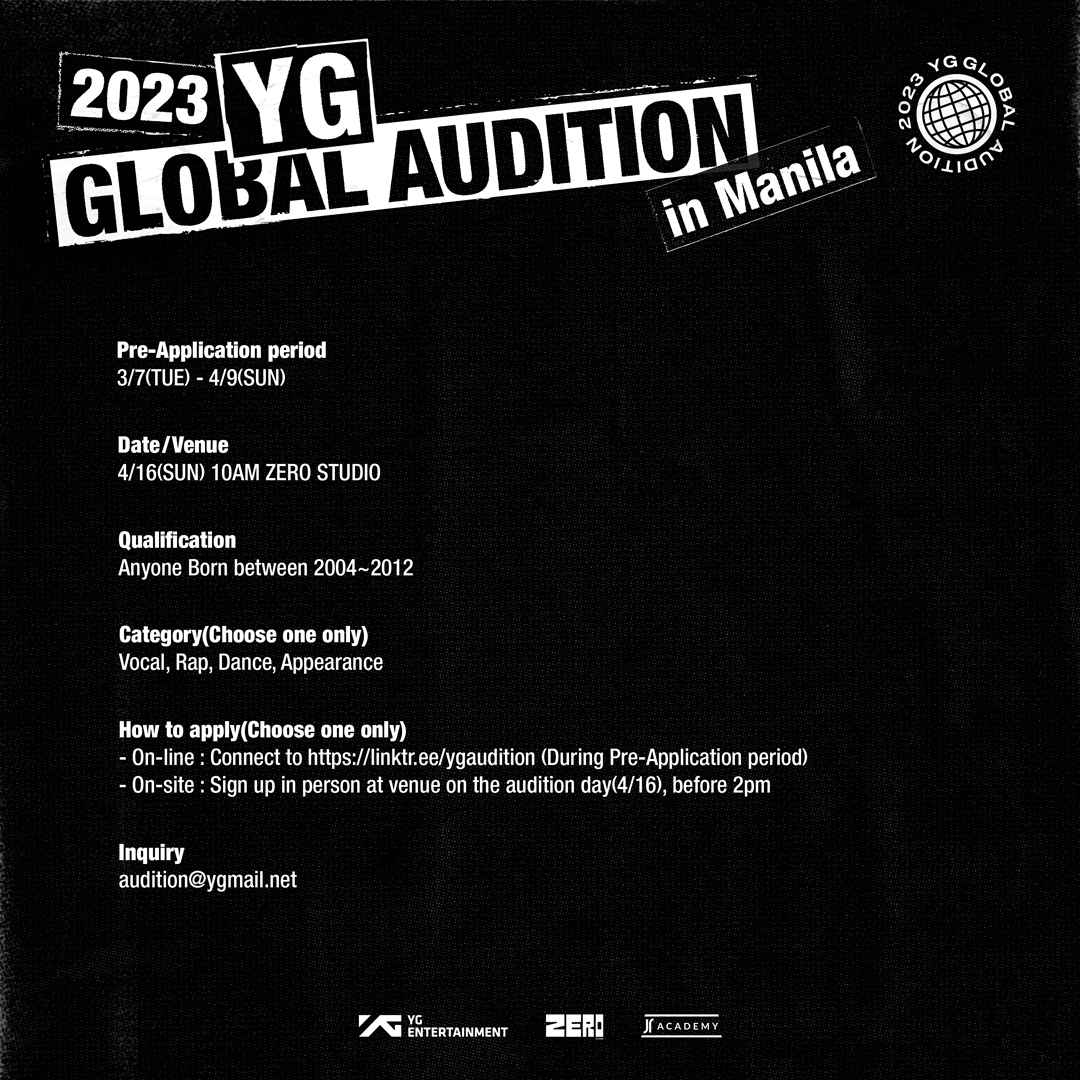 2023 YG Entertainment Global Audition in Manila 2