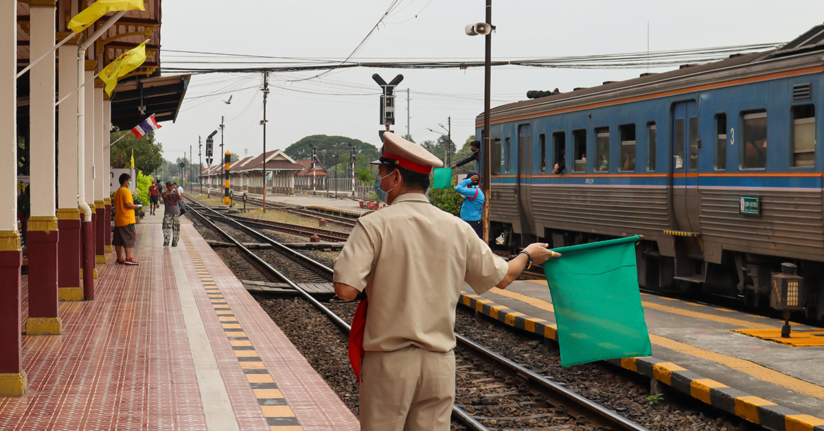 Ride the train going to Ayutthaya, Thailand!