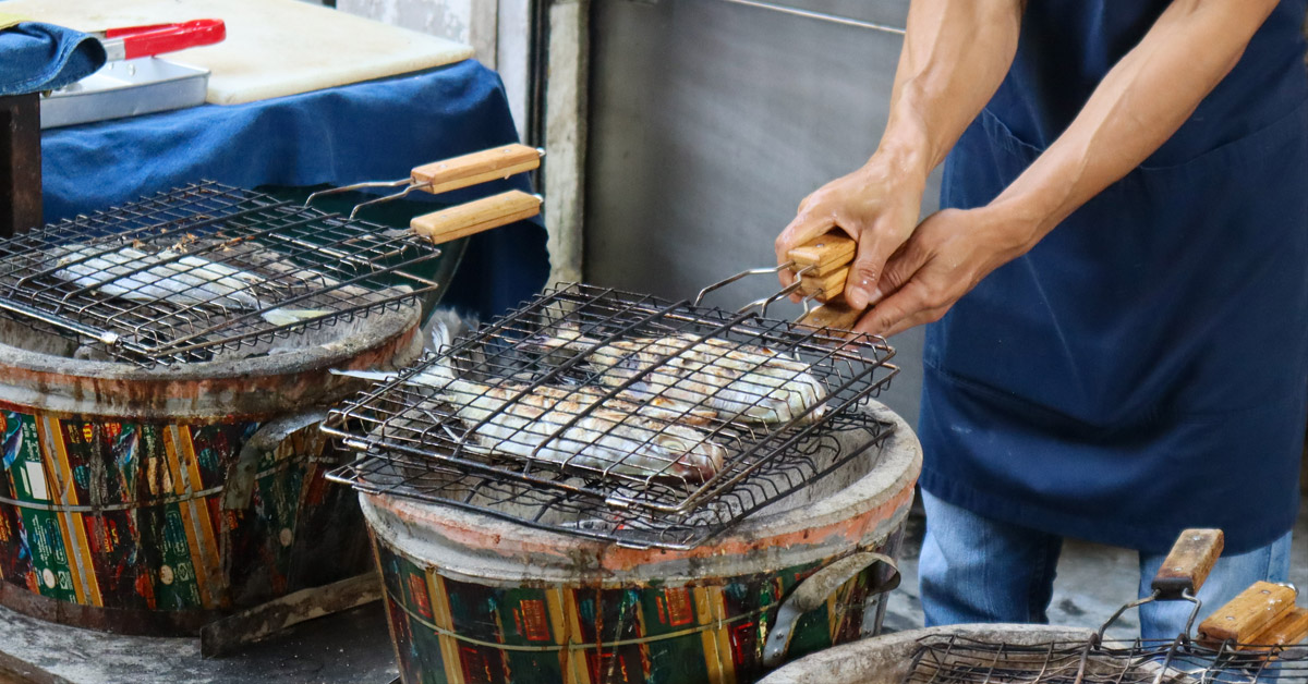 Grilled fish in Chiang Mai, Thailand