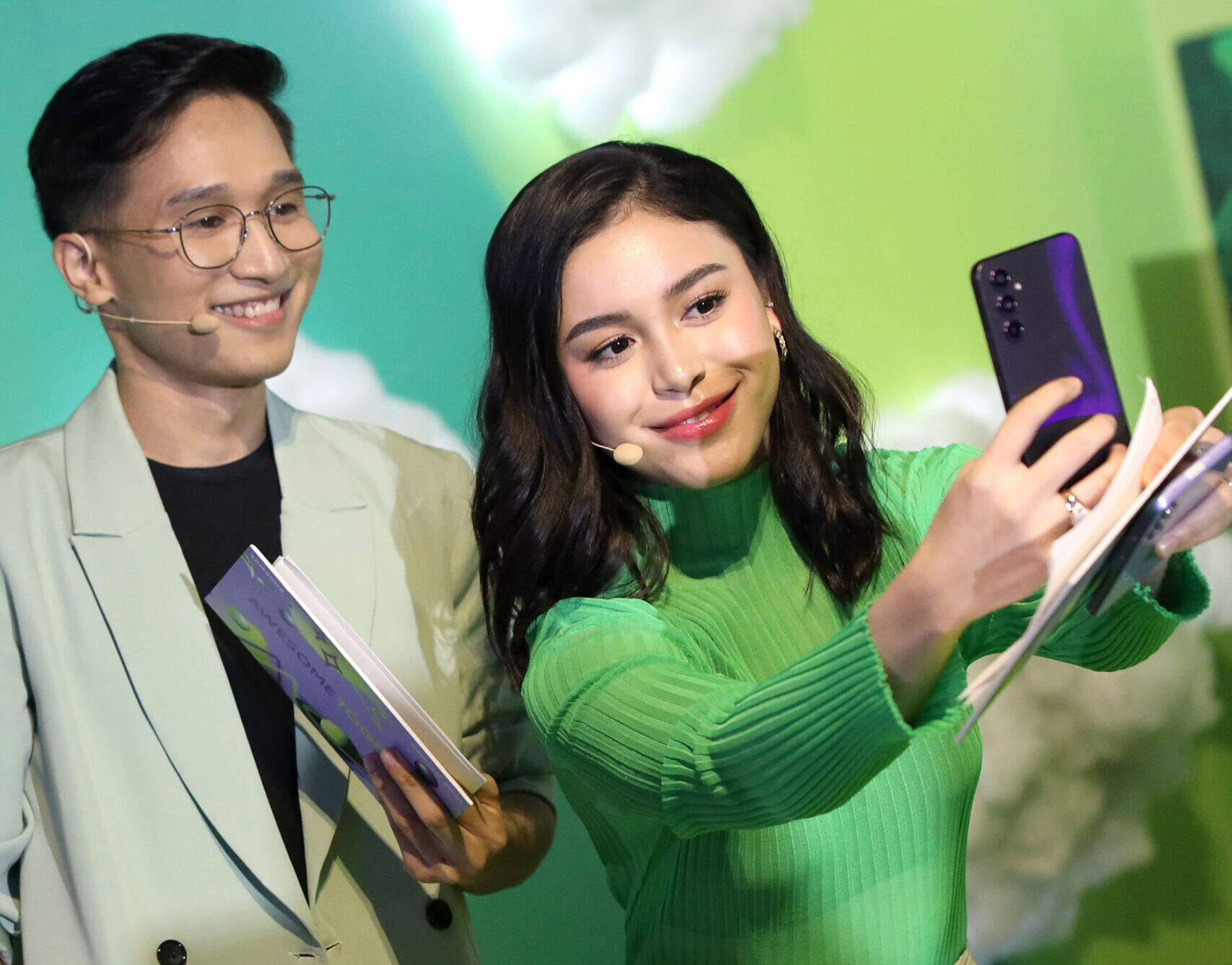 Samsung Philippines Product Marketing Manager Mark Que and celebrity style icon Claudia Barretto scaled e1680270016641