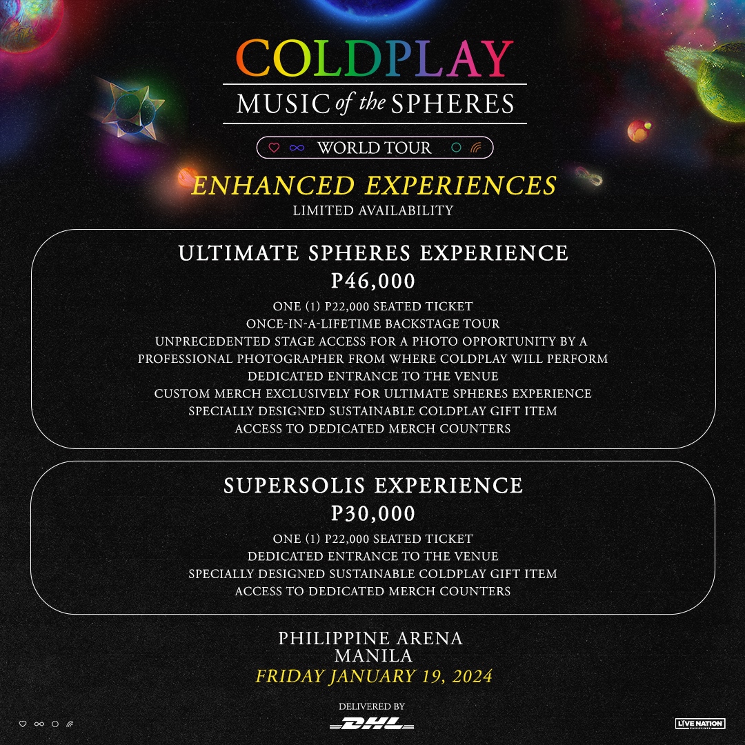 Coldplay Live in Manila 2024 Ticket Prices WhenInManila 2