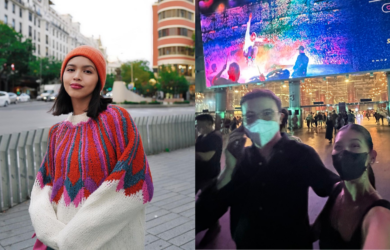 Maine Mendoza attending Bruno Mars concert