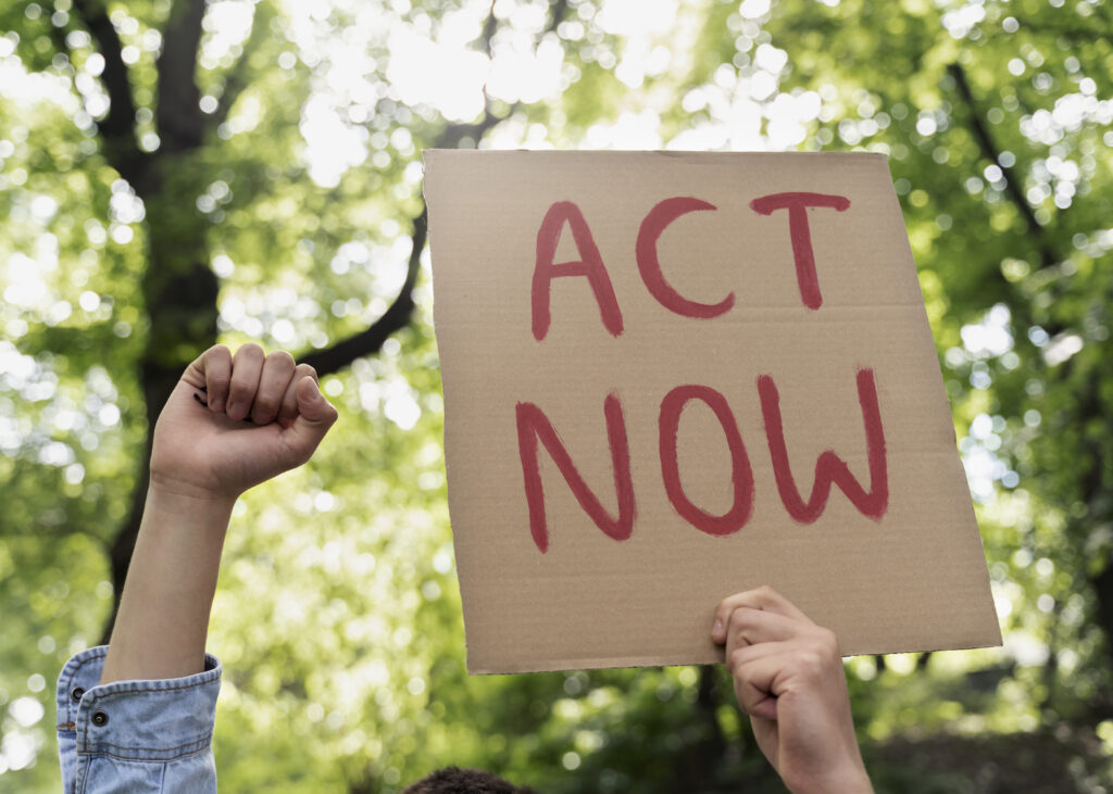 young activist taking action