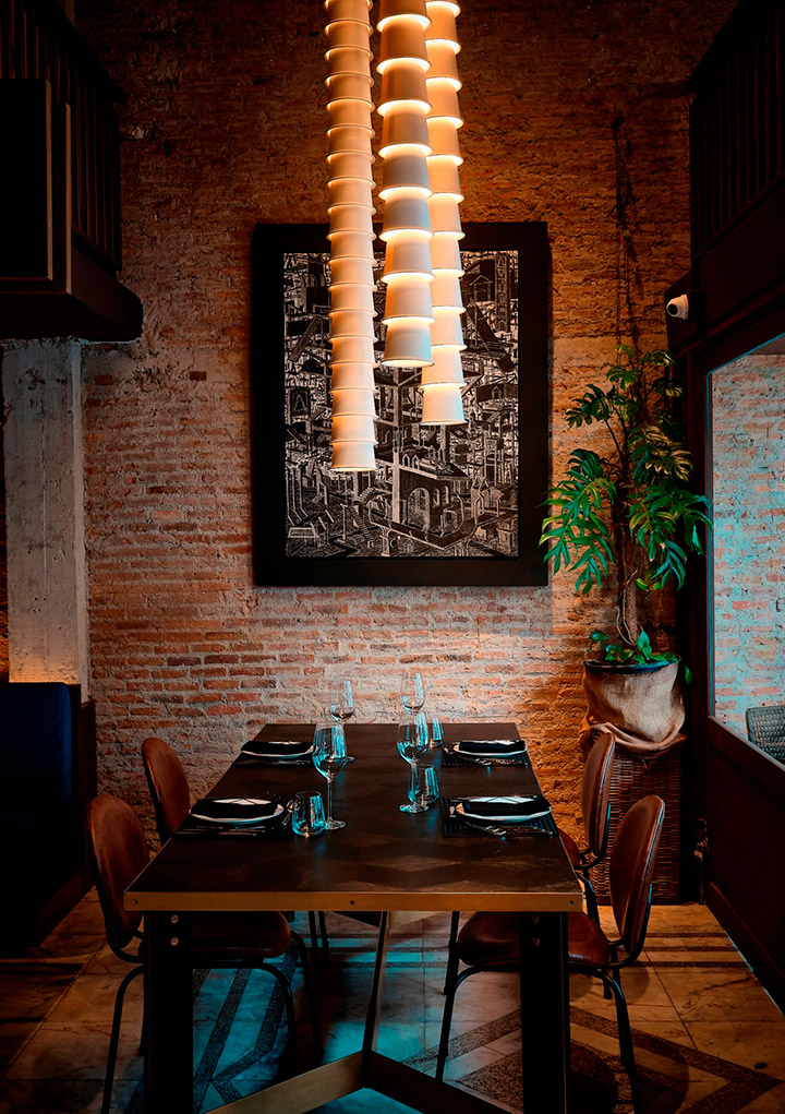 (c) Hybrid Restaurant and Wine Bar | Upscale trattoria style with contemporary Thai touches