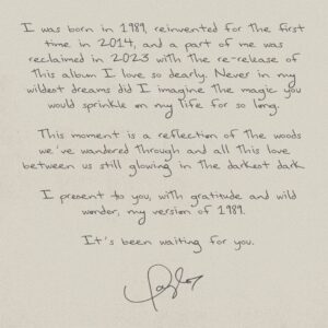 Taylor Swift letter