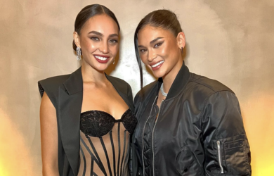 R'Bonney Gabriel and Pia Wurtzbach Meet in Paris Fashion Week 2023