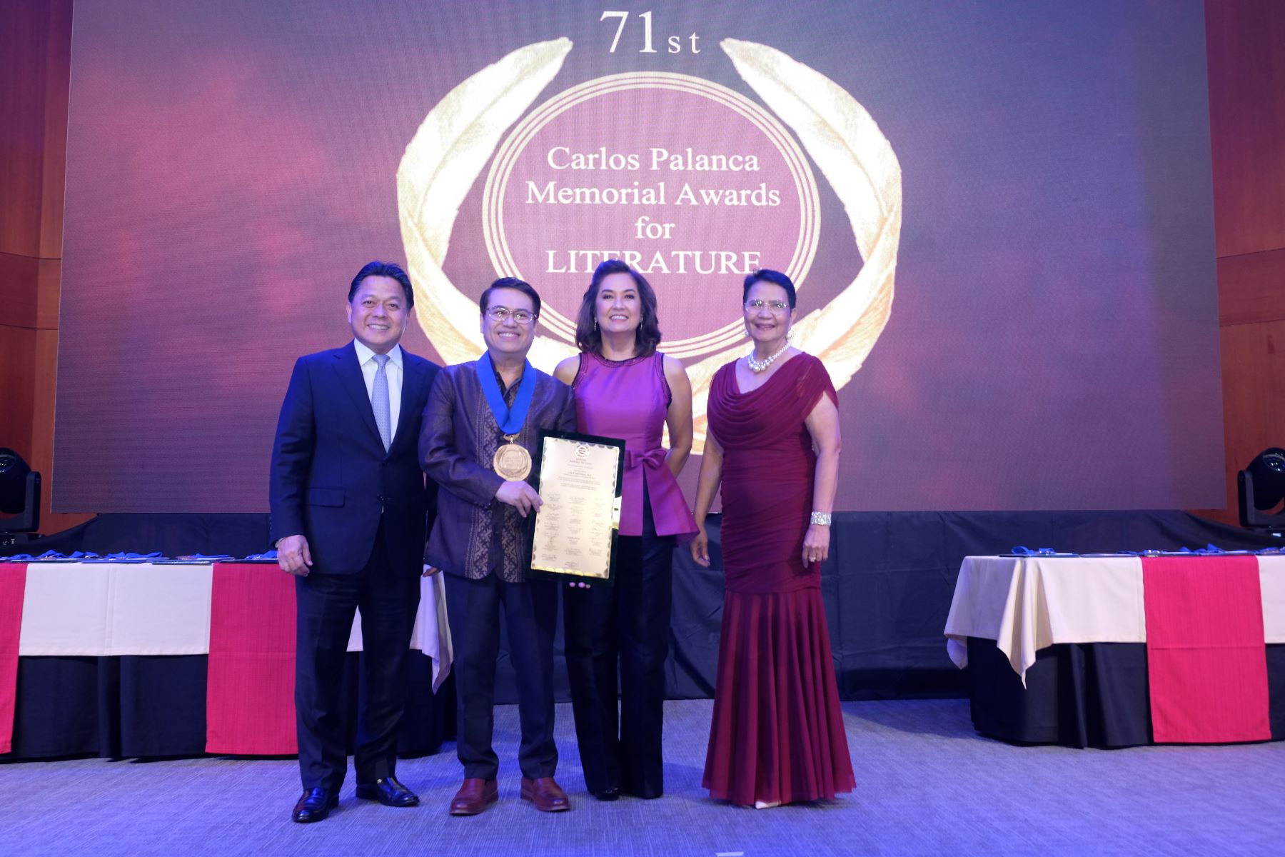 13 Year Old Twins Are Among the Winners of the Longest-Running Literary Competition in the Philippines 3 Guest of Honor and Gawad Dangal ng Lahi awardee Luis P. Gatmaitan M.D