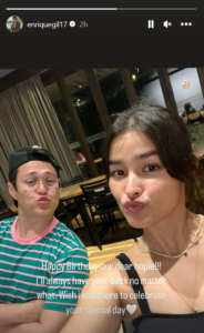 Enrique Gil IG story Liza Soberano birthday