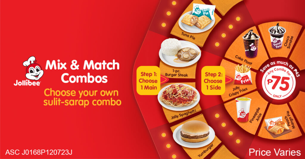 Jollibee Mix & Match Combos